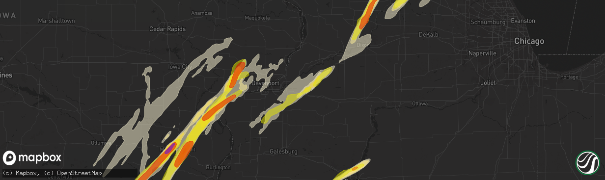 Hail map in Geneseo, IL on May 17, 2017