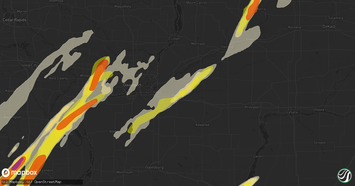 Hail map in Geneseo, IL on May 17, 2017