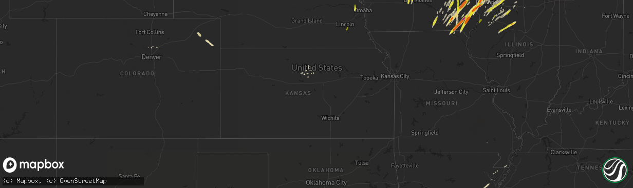 Hail map in Kansas on May 17, 2017