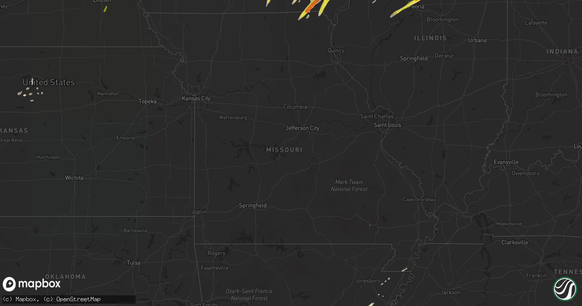 Hail map in Missouri on May 17, 2017