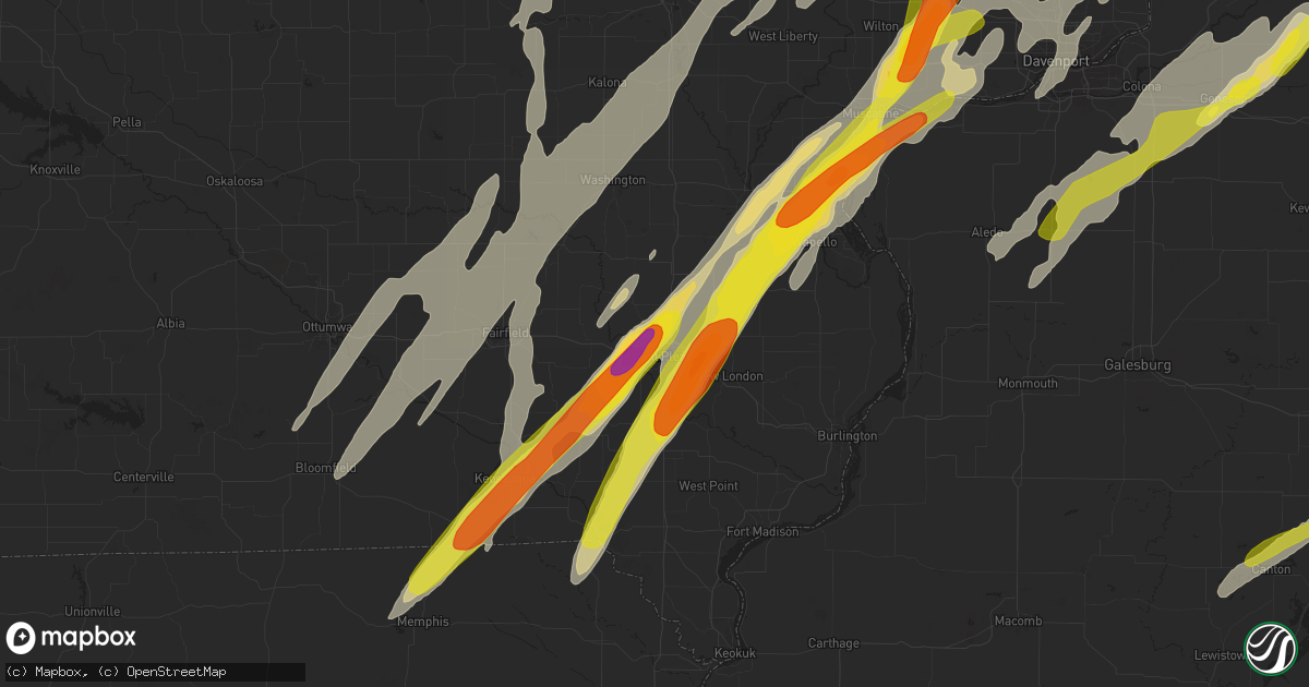 Hail map in Mount Pleasant, IA on May 17, 2017