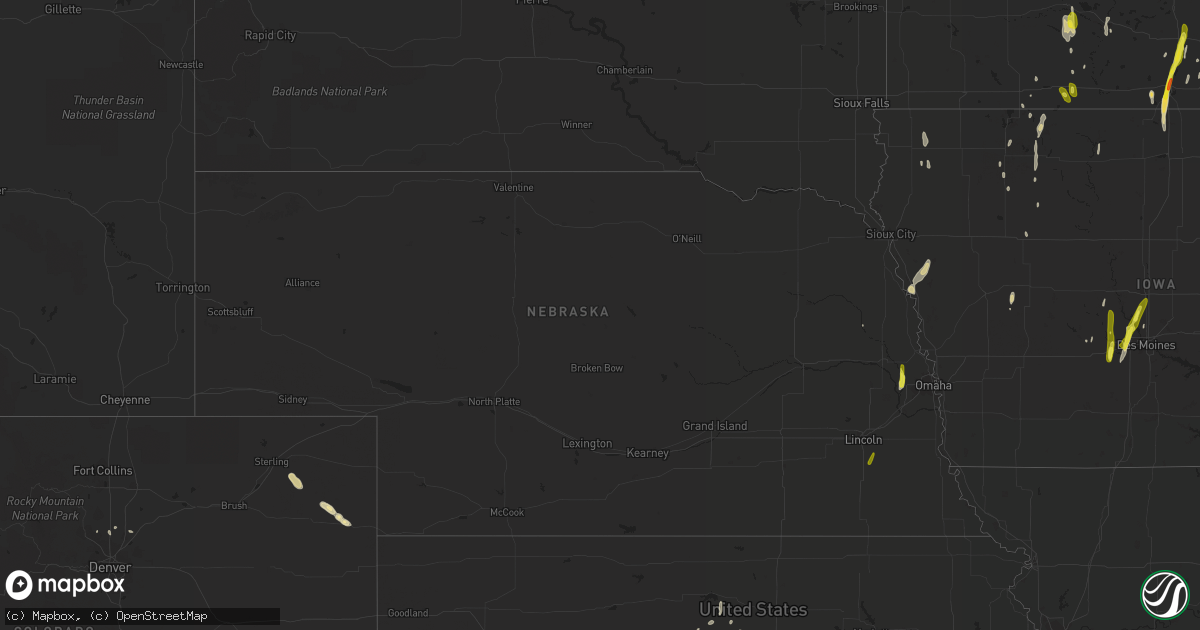 Hail map in Nebraska on May 17, 2017