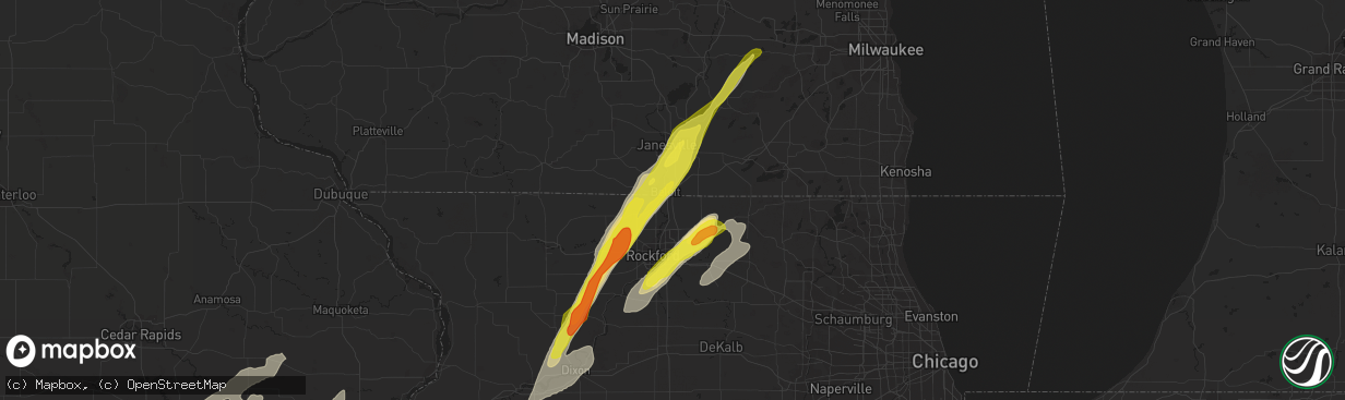 Hail map in South Beloit, IL on May 17, 2017