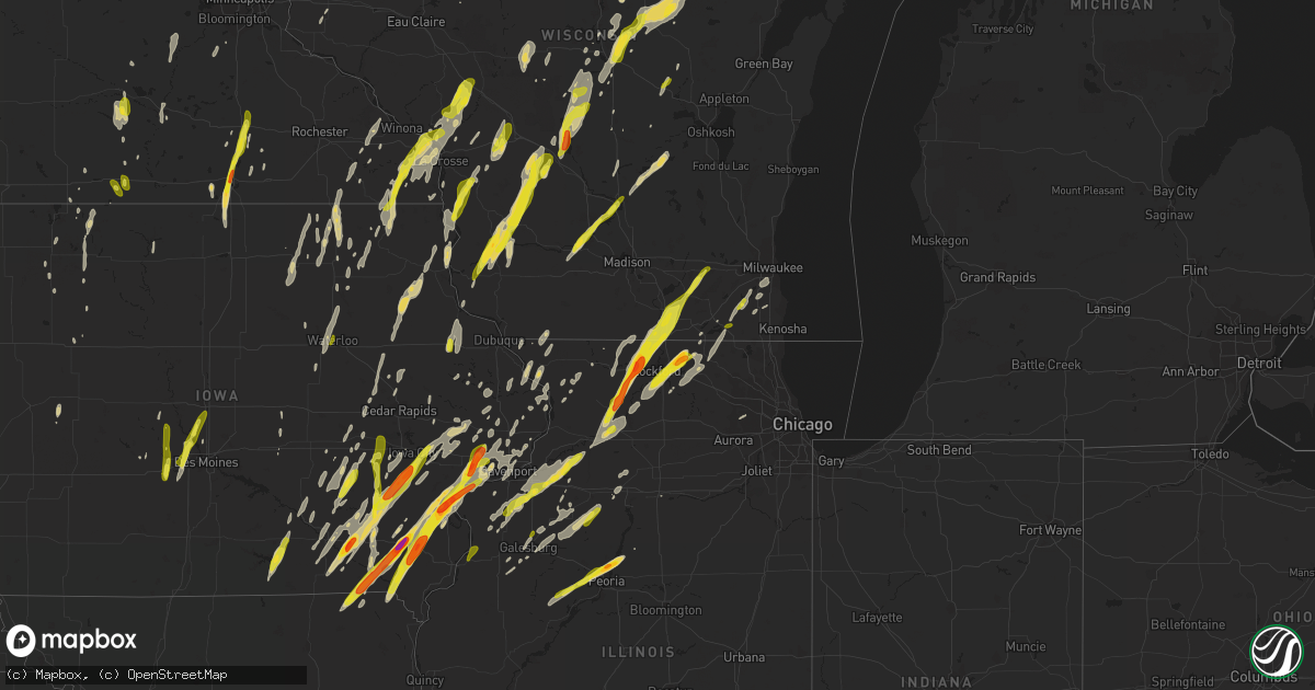 Hail map on May 17, 2017