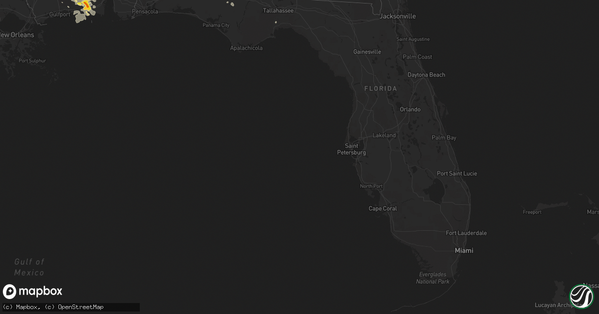 Hail map in Florida on May 17, 2018