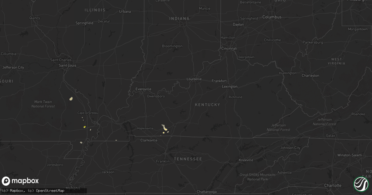 Hail map in Kentucky on May 17, 2018