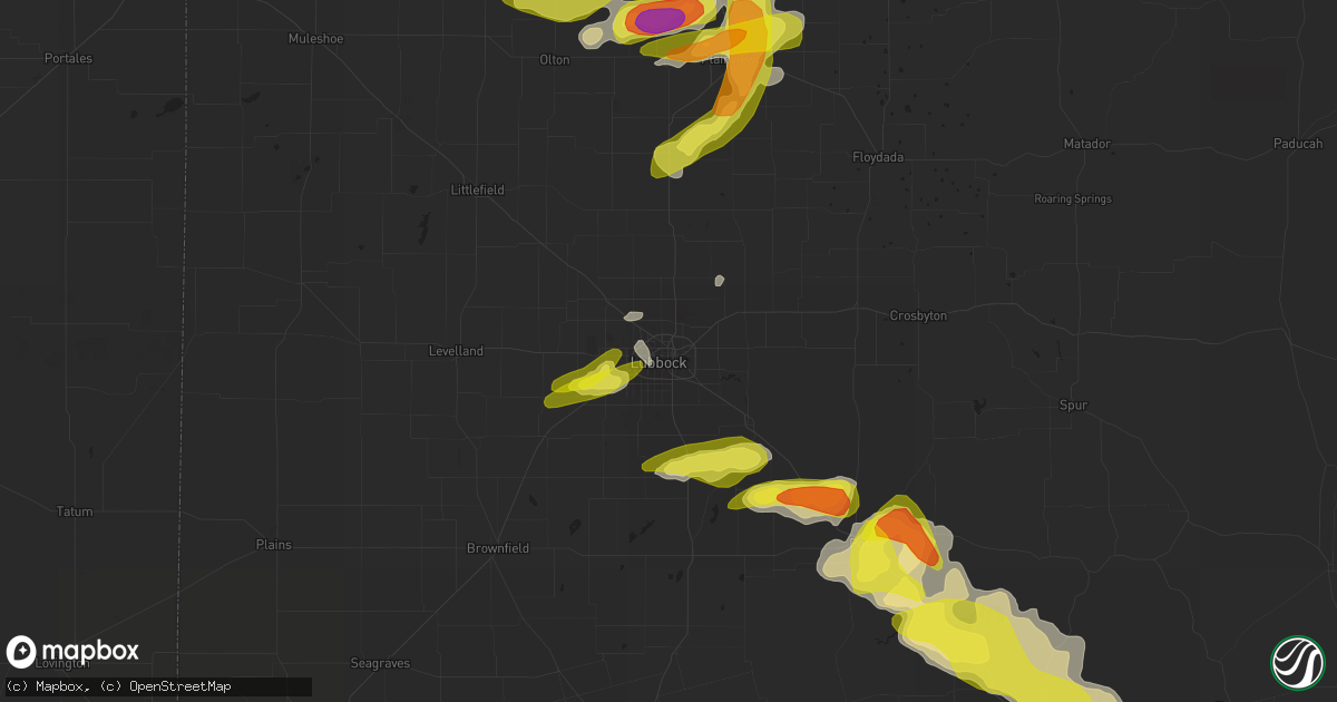 Hail map in Lubbock, TX on May 17, 2018