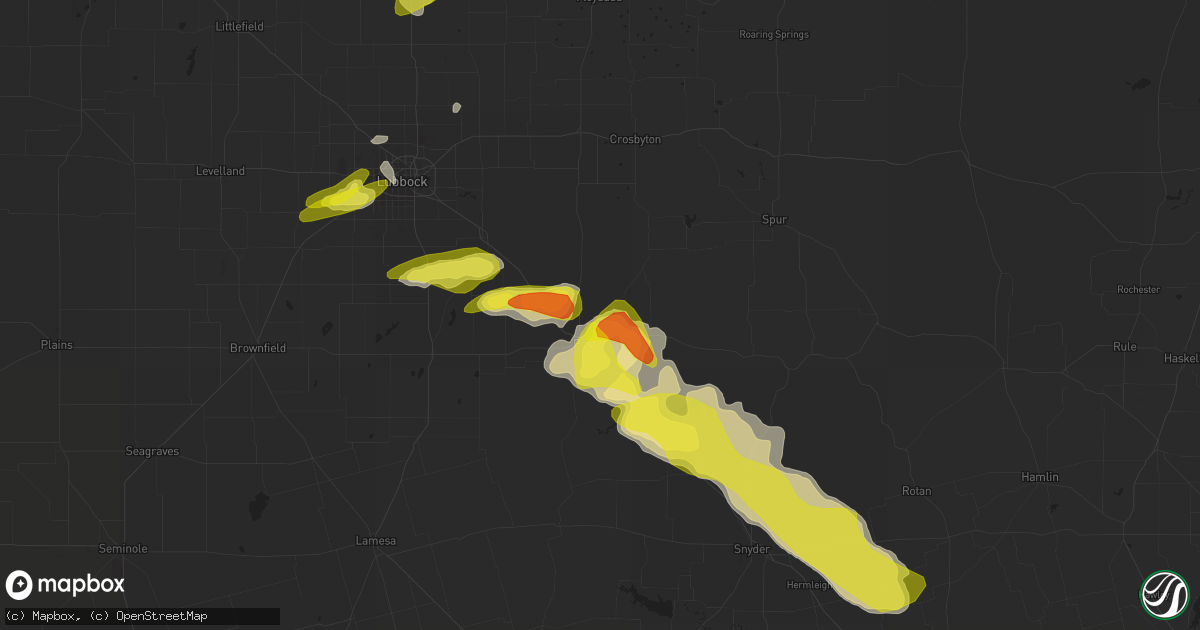Hail map in Post, TX on May 17, 2018