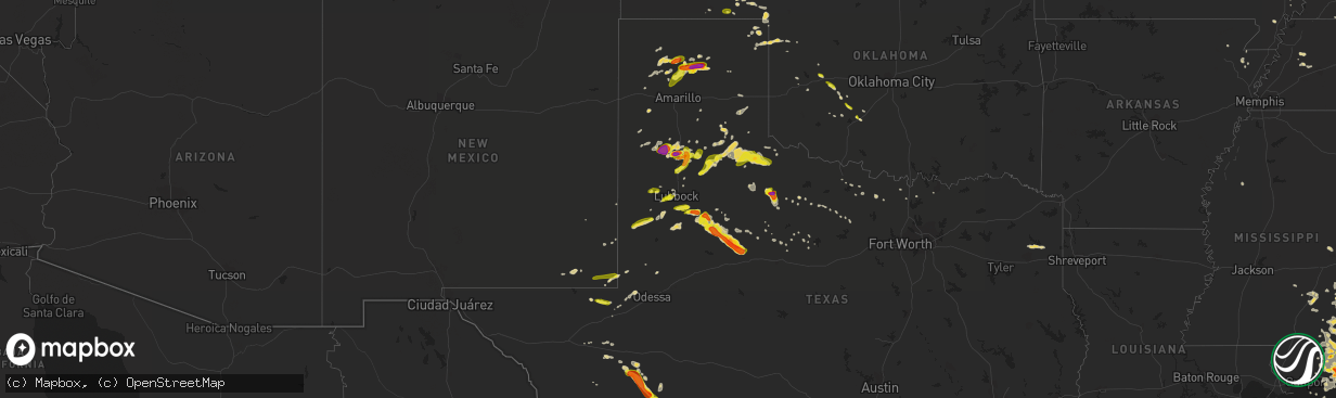 Hail map on May 17, 2018