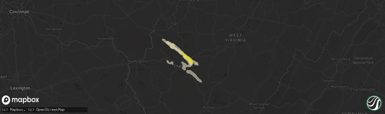 Hail map in Elkview, WV on May 17, 2019