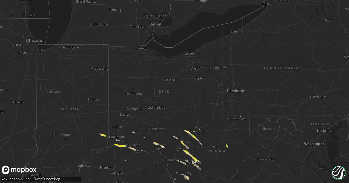 Hail map in Ohio on May 17, 2019