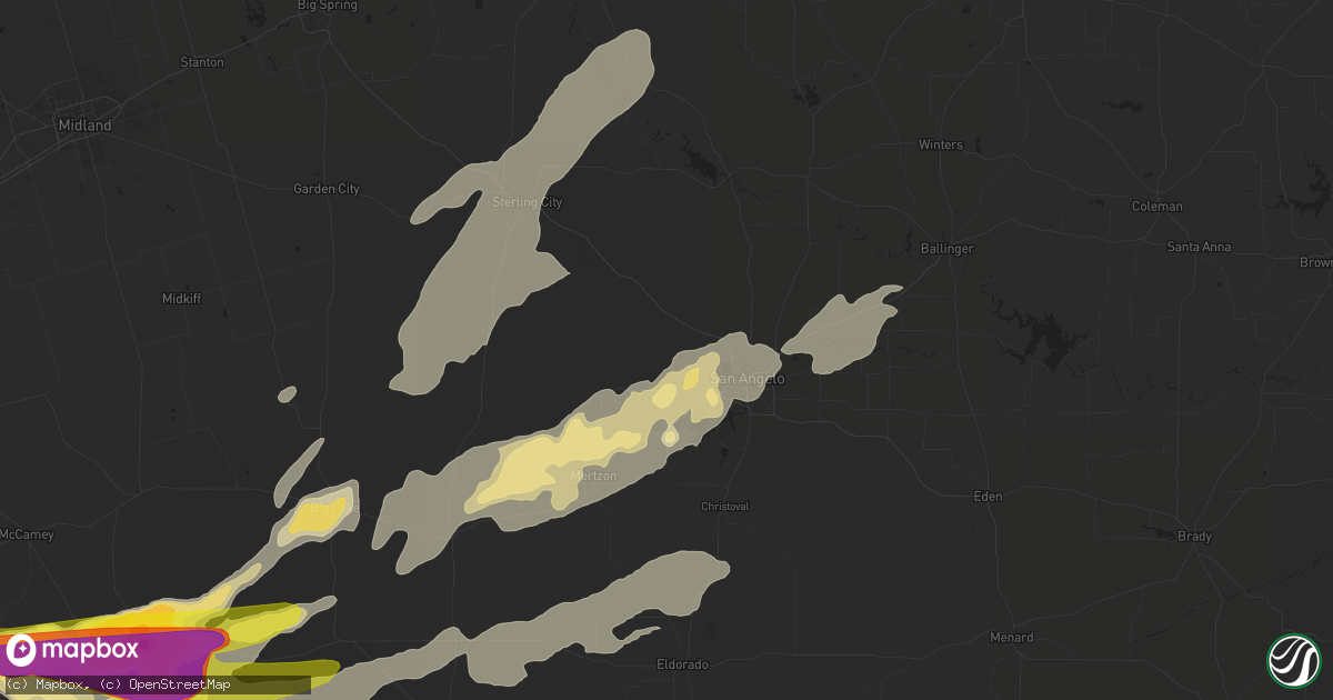 Hail map in San Angelo, TX on May 17, 2019