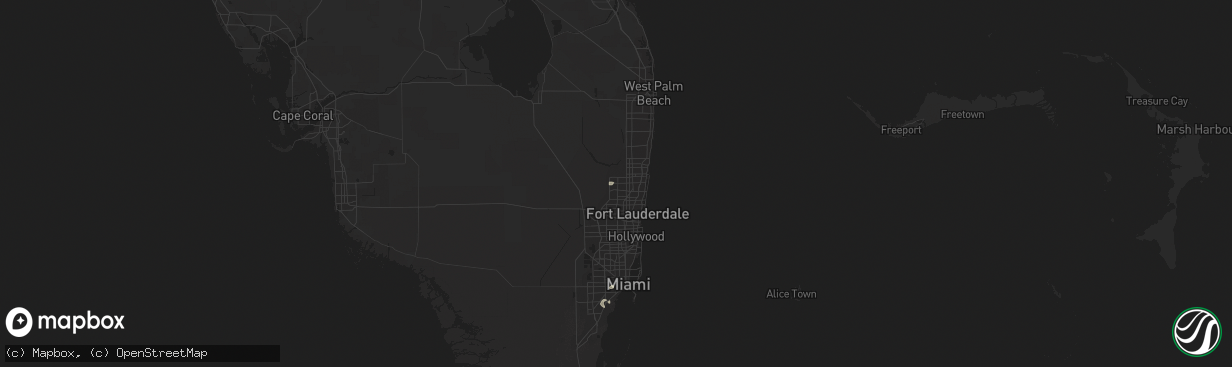 Hail map in Coral Springs, FL on May 17, 2020