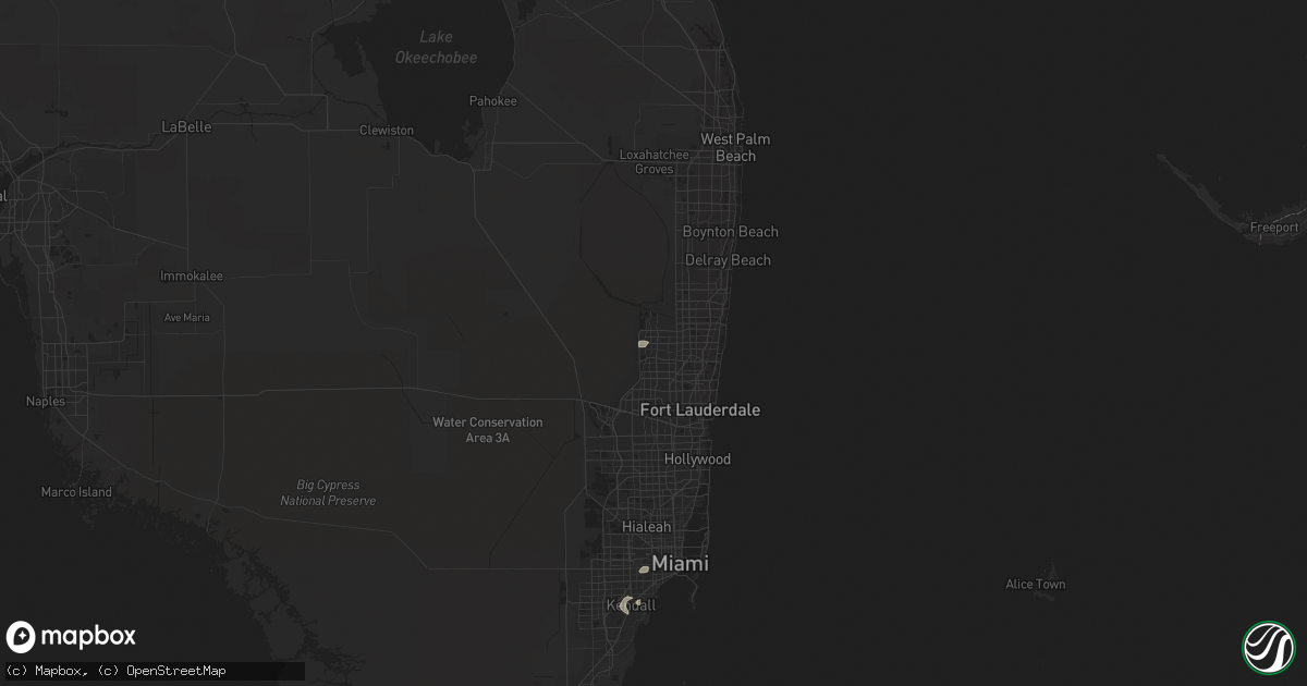 Hail map in Coral Springs, FL on May 17, 2020