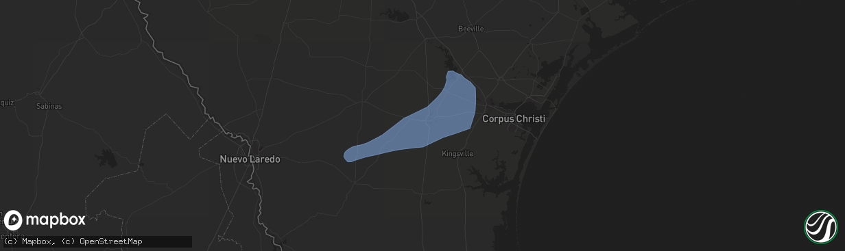 Hail map in Alice, TX on May 17, 2021