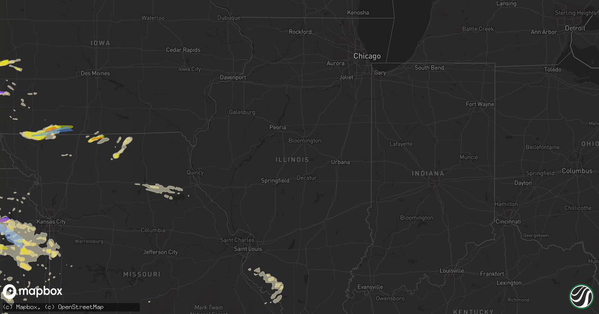 Hail map in Illinois on May 17, 2022