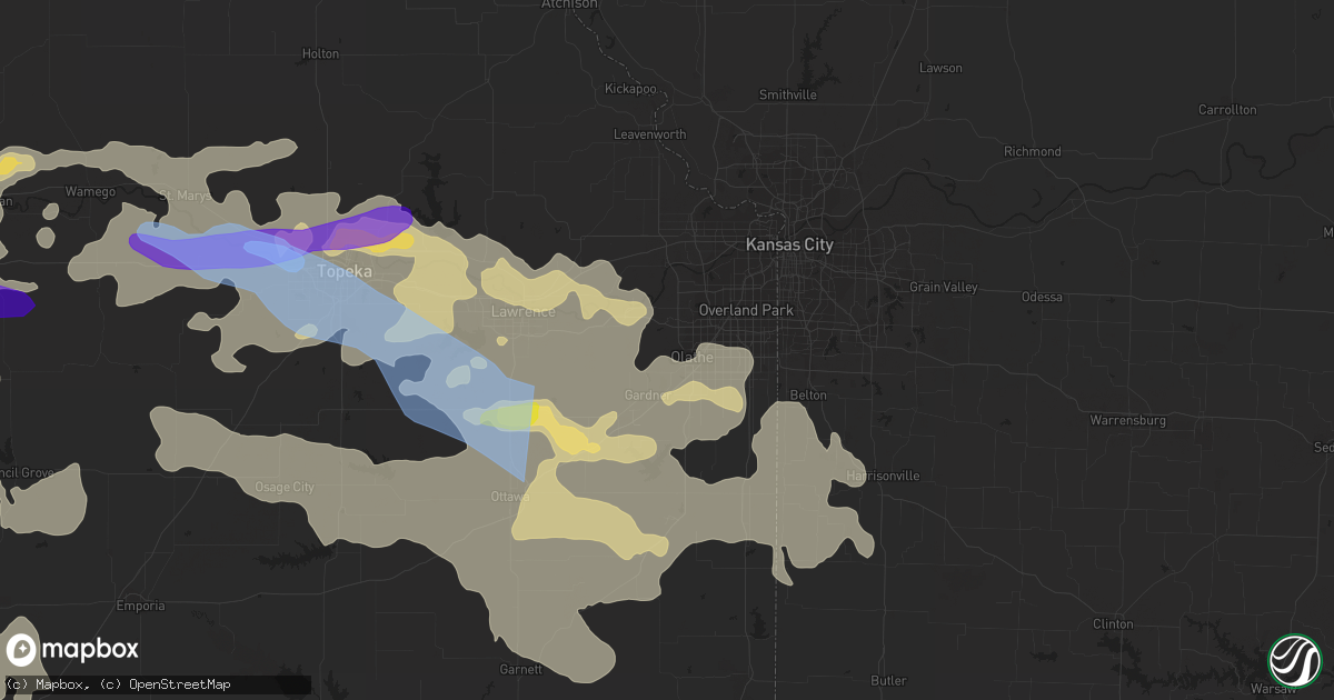 Hail map in Olathe, KS on May 17, 2022