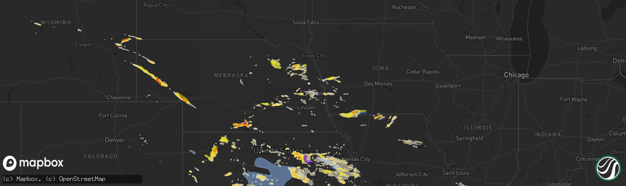 Hail map on May 17, 2022