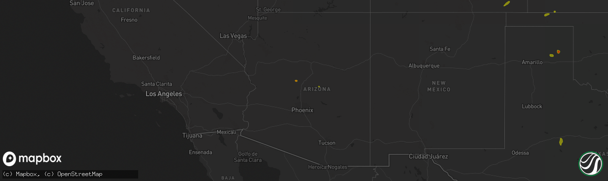 Hail map in Arizona on May 17, 2023