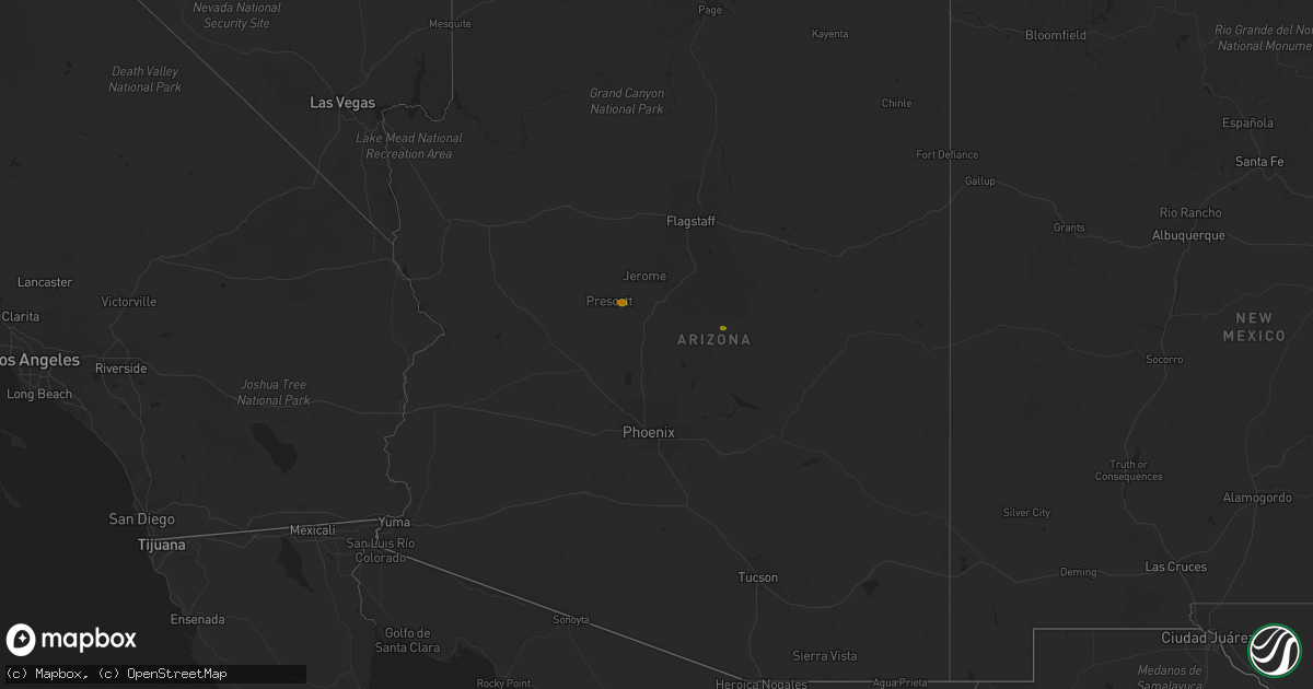 Hail map in Arizona on May 17, 2023
