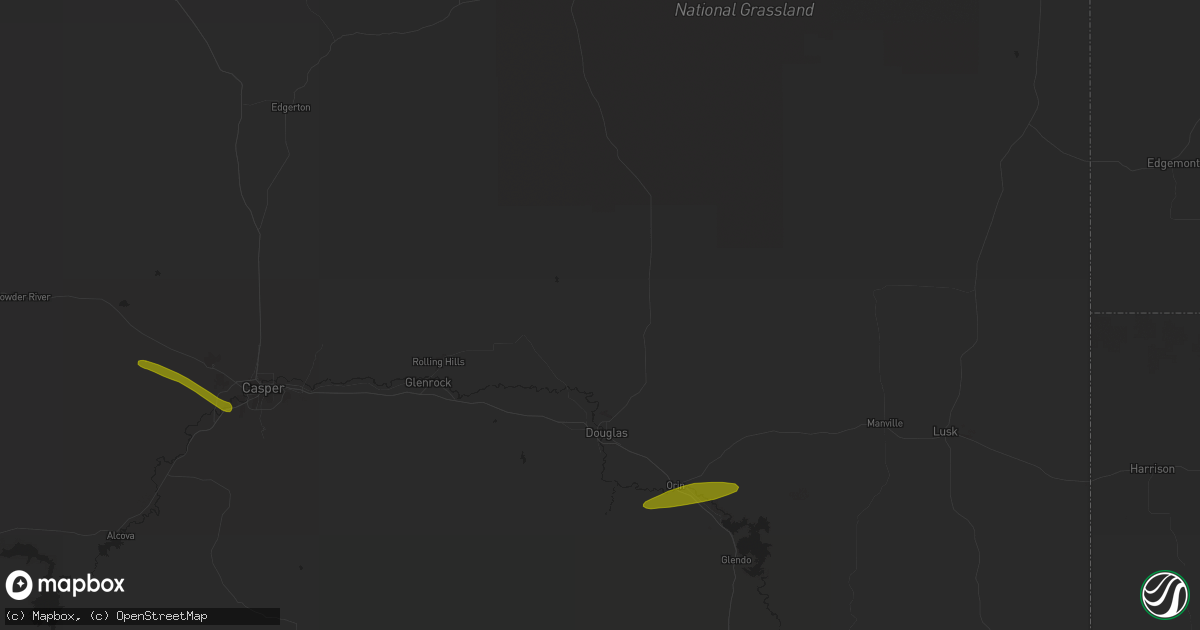 Hail map in Douglas, WY on May 17, 2023
