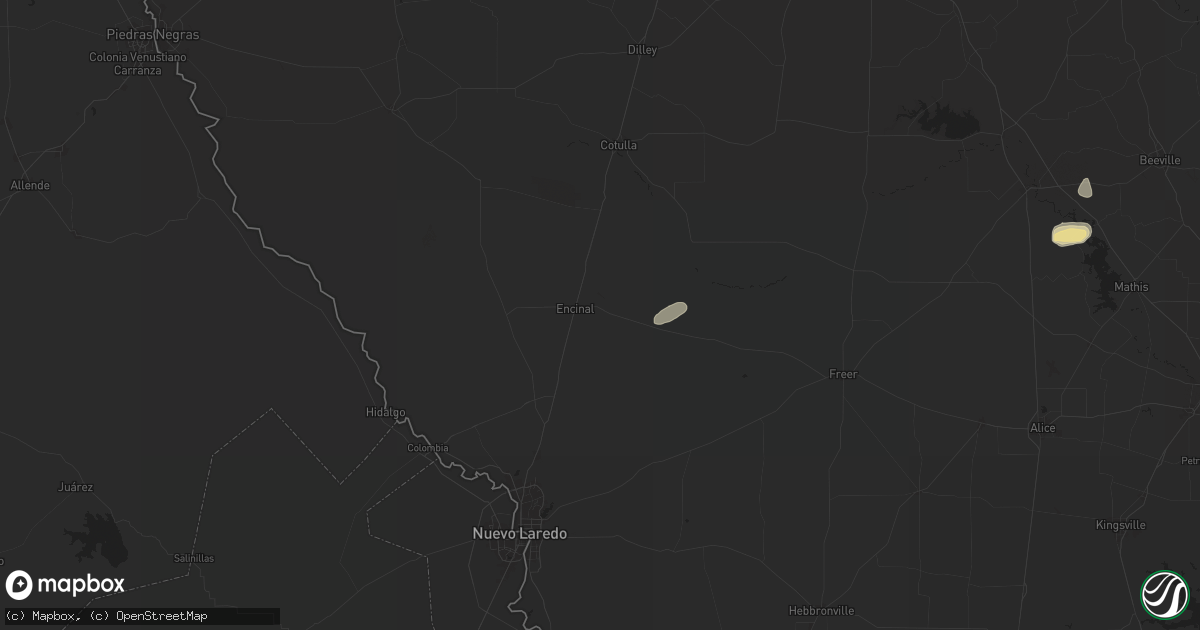 Hail map in Encinal, TX on May 17, 2024