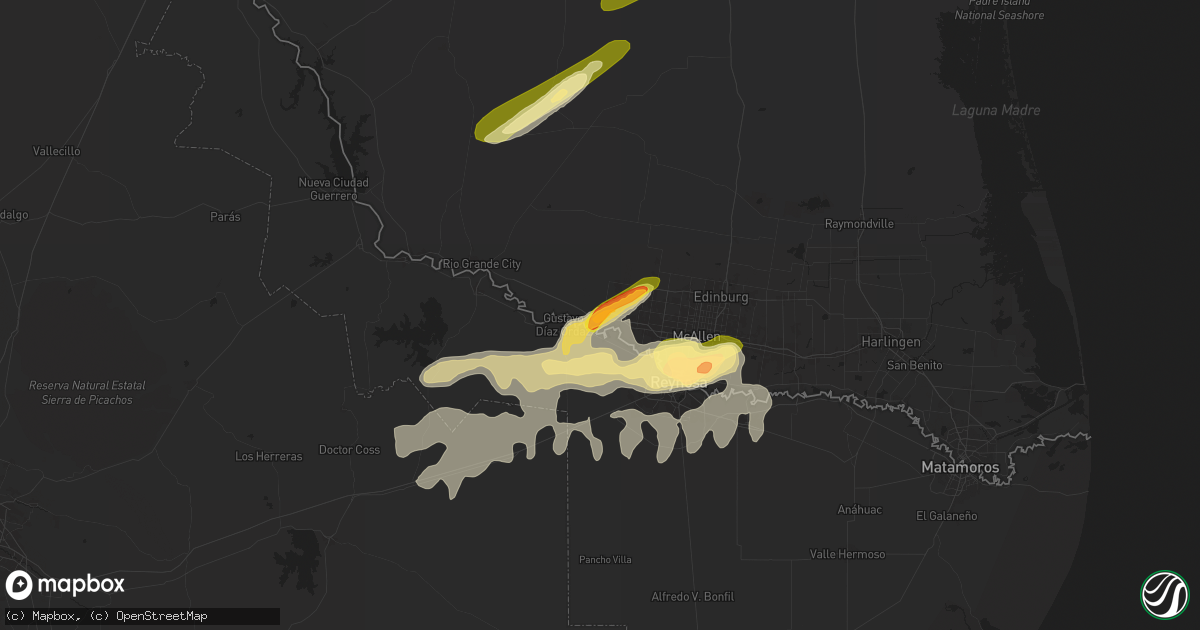 Hail map in La Joya, TX on May 17, 2024