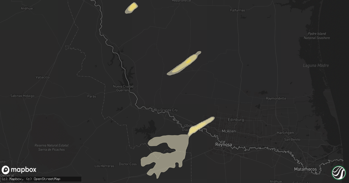 Hail map in Rio Grande City, TX on May 17, 2024