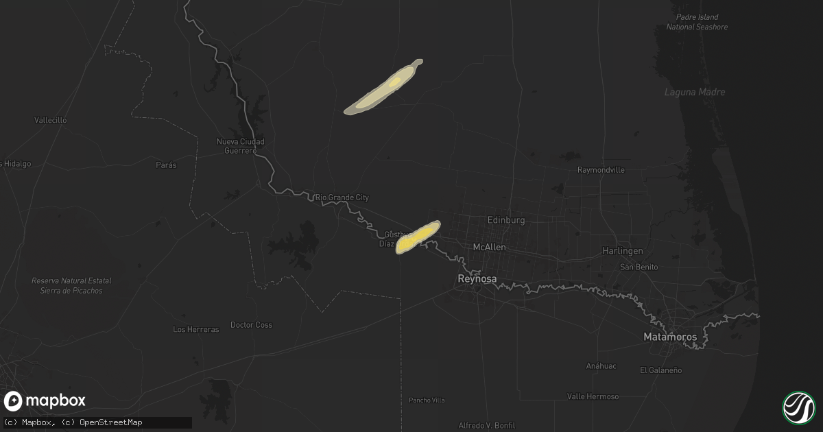 Hail map in Sullivan City, TX on May 17, 2024