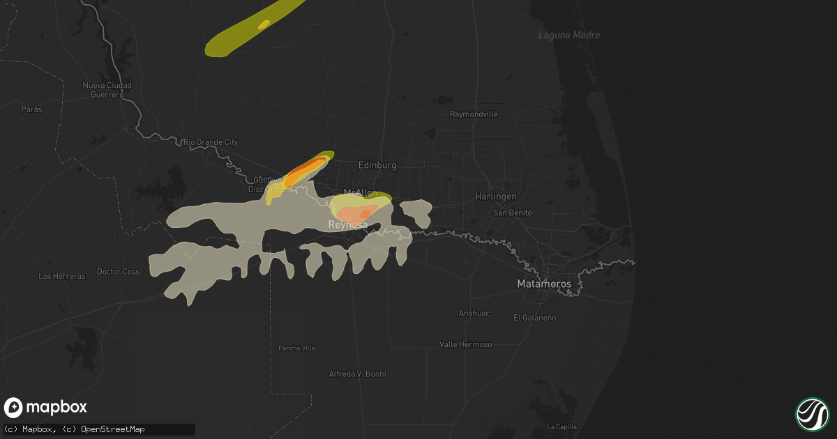 Hail map in Weslaco, TX on May 17, 2024