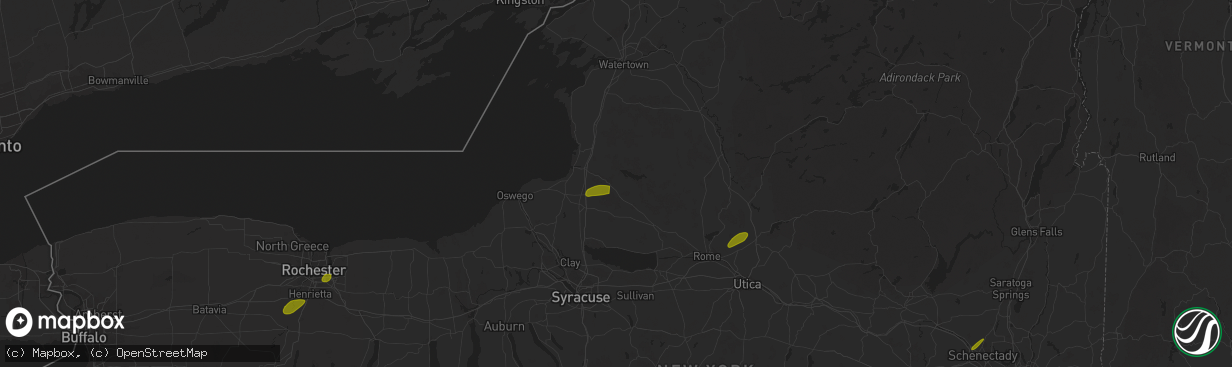 Hail map in Altmar, NY on May 17, 2025
