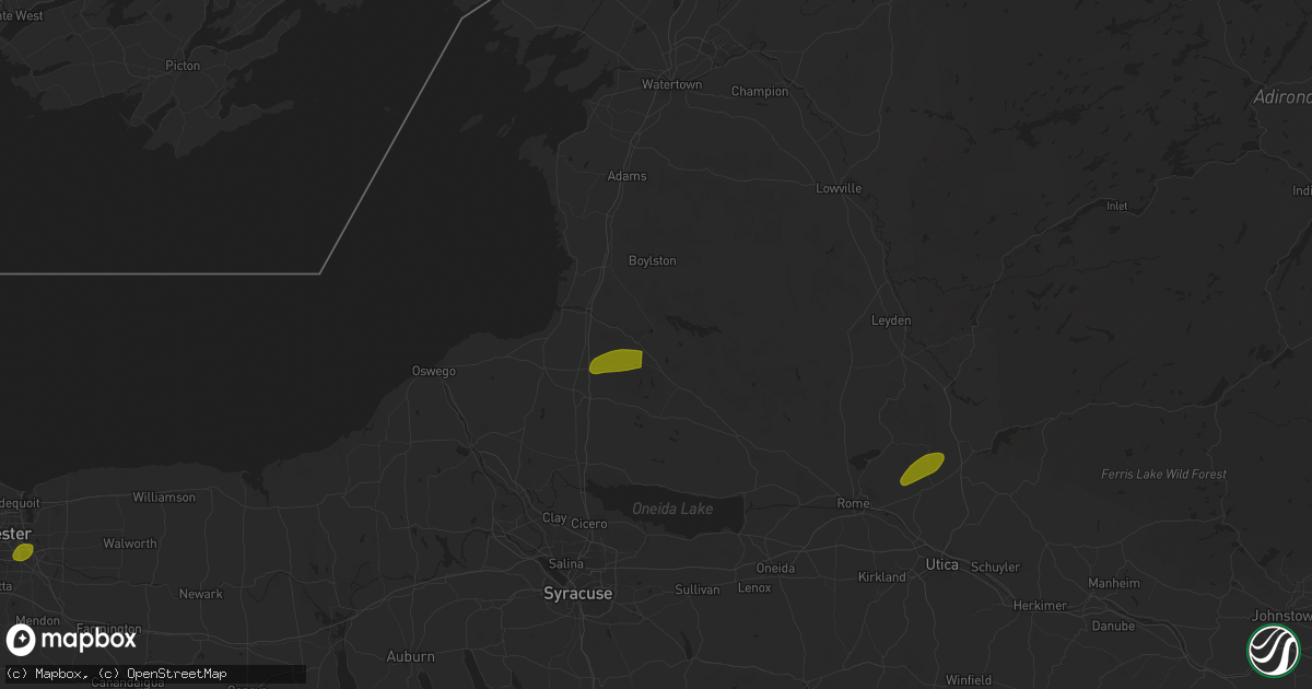 Hail map in Altmar, NY on May 17, 2025