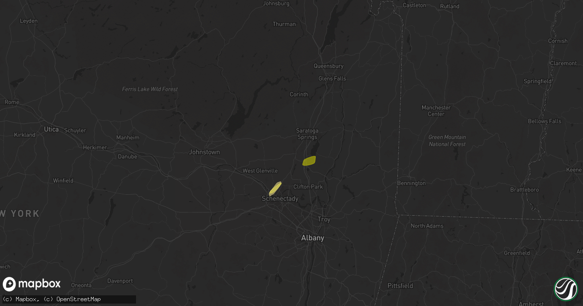 Hail map in Ballston Spa, NY on May 17, 2025