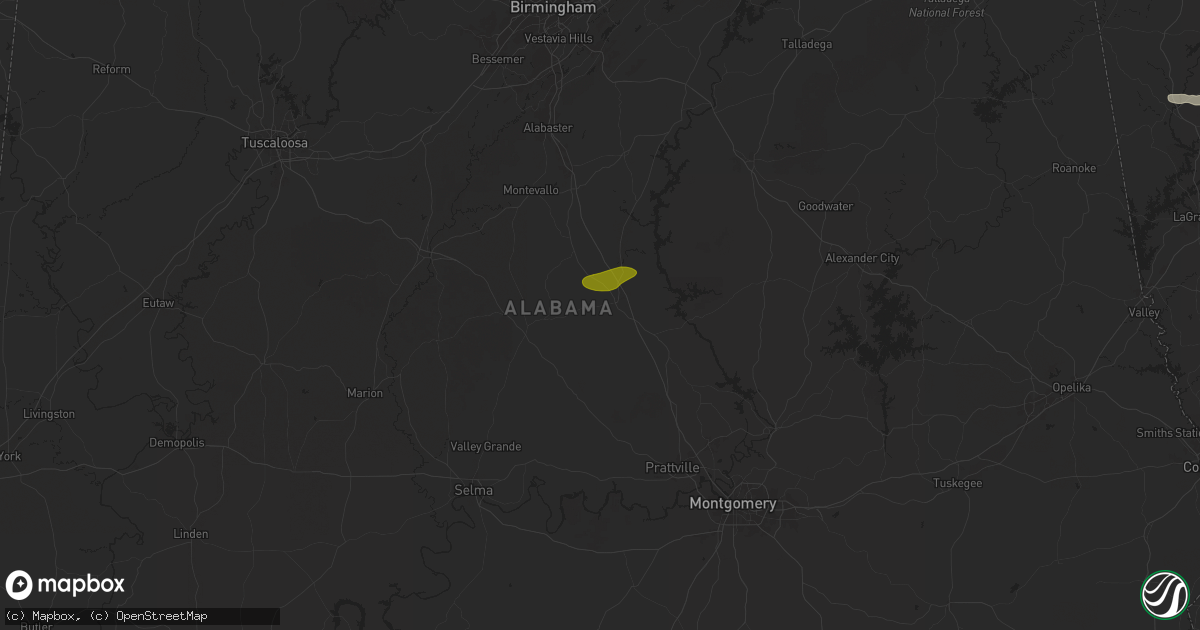Hail map in Clanton, AL on May 17, 2025