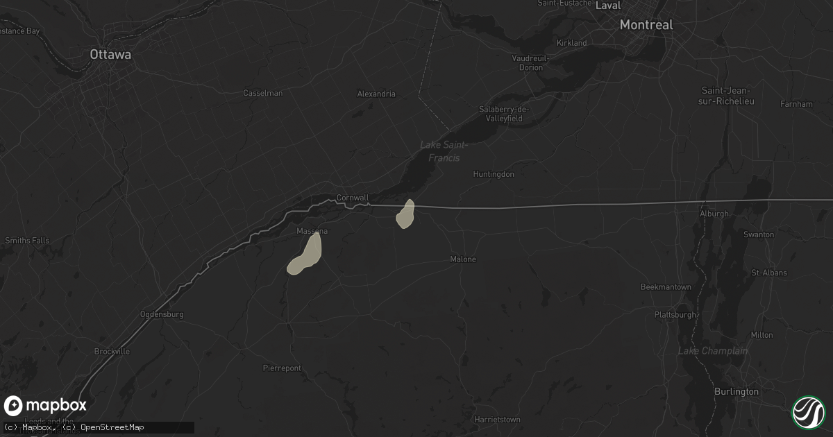 Hail map in Fort Covington, NY on May 17, 2025