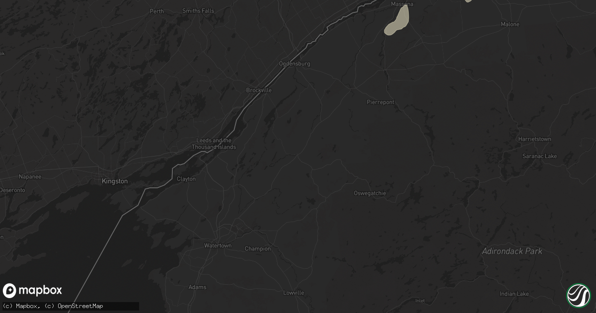 Hail map in Gouverneur, NY on May 17, 2025