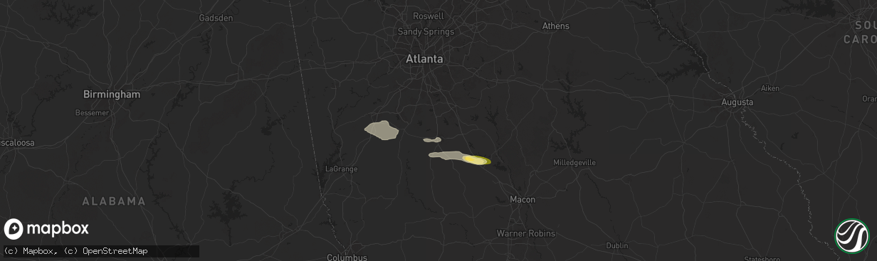 Hail map in Griffin, GA on May 17, 2025