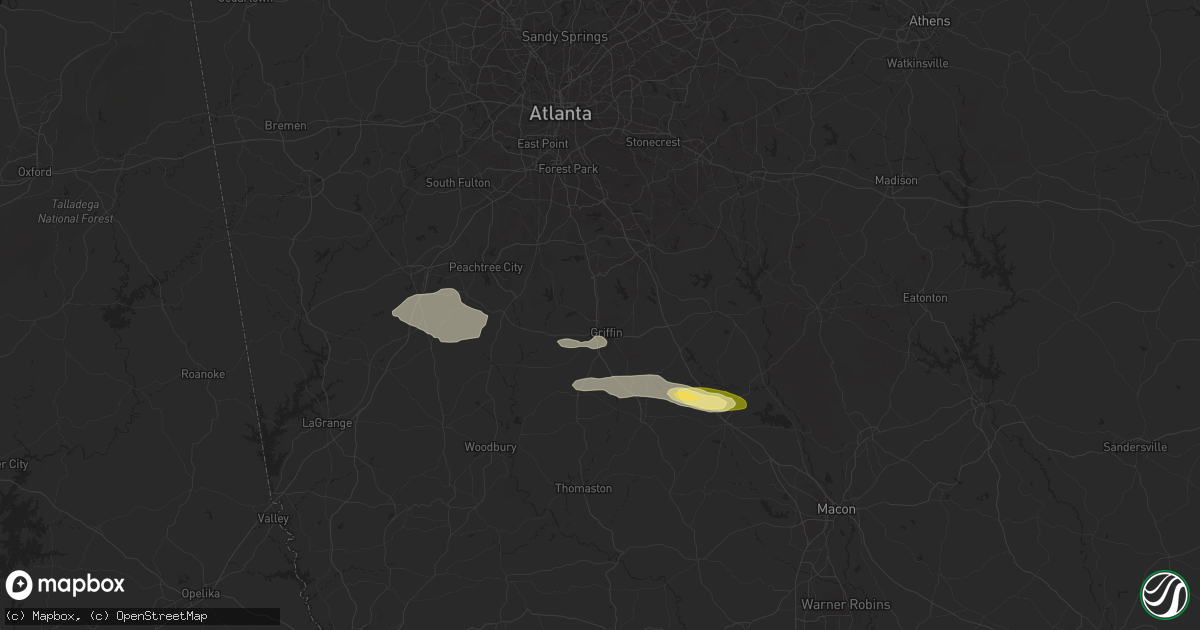 Hail map in Griffin, GA on May 17, 2025