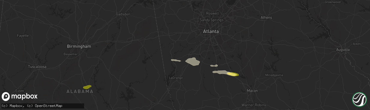 Hail map in Newnan, GA on May 17, 2025
