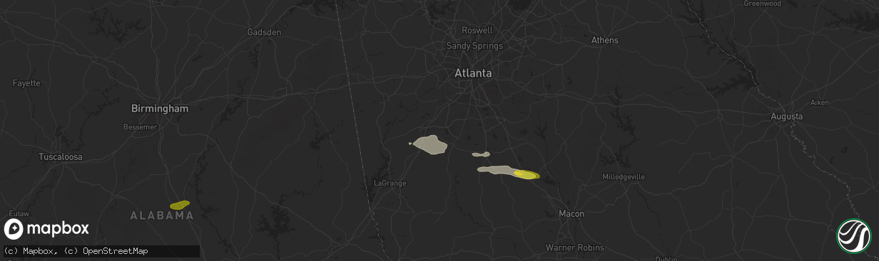 Hail map in Sharpsburg, GA on May 17, 2025