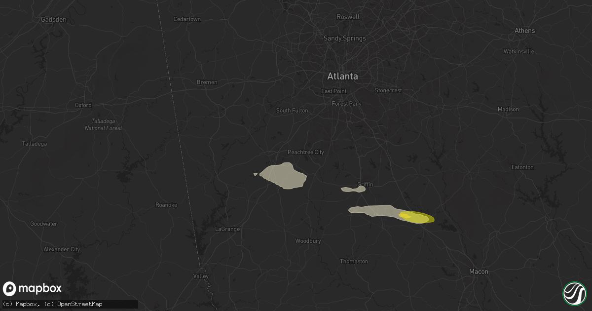 Hail map in Sharpsburg, GA on May 17, 2025