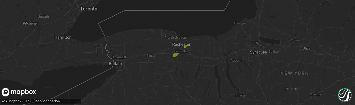 Hail map in West Henrietta, NY on May 17, 2025