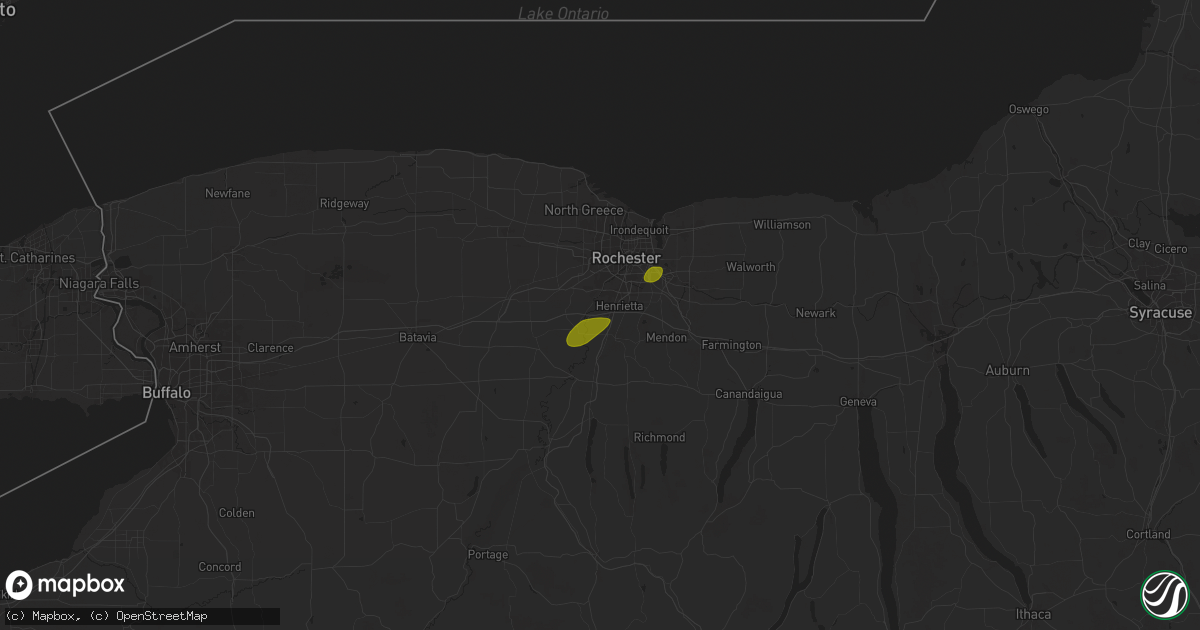 Hail map in West Henrietta, NY on May 17, 2025