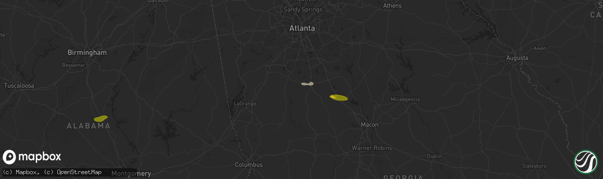 Hail map in Williamson, GA on May 17, 2025