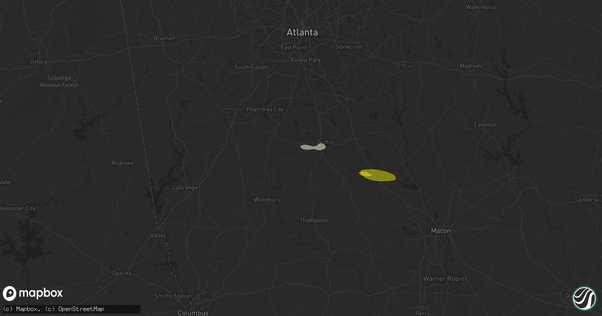 Hail map in Williamson, GA on May 17, 2025