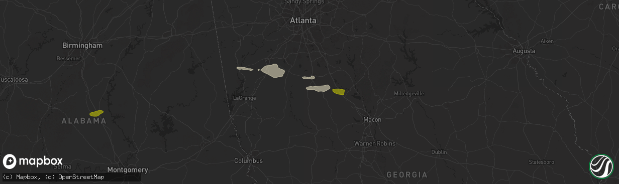 Hail map in Zebulon, GA on May 17, 2025