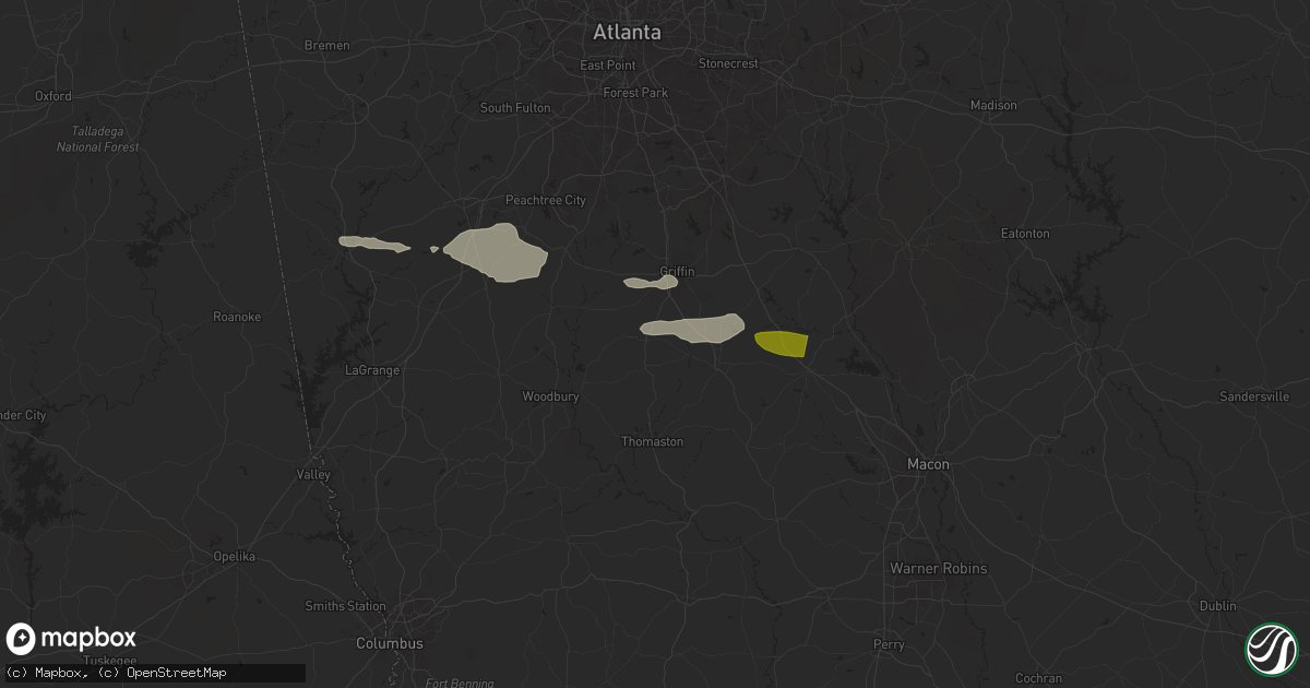 Hail map in Zebulon, GA on May 17, 2025