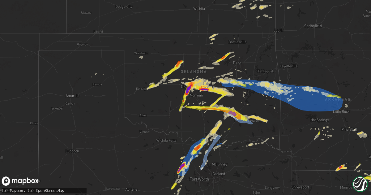Hail map on May 17, 2025