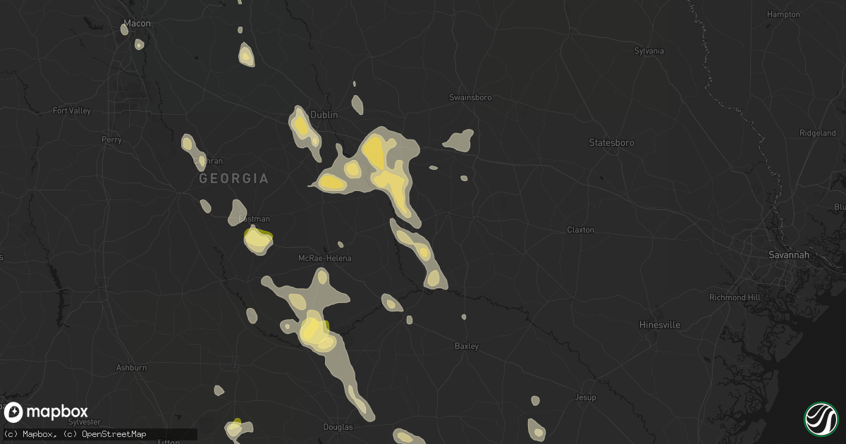 Hail map in Ailey, GA on May 17, 2026