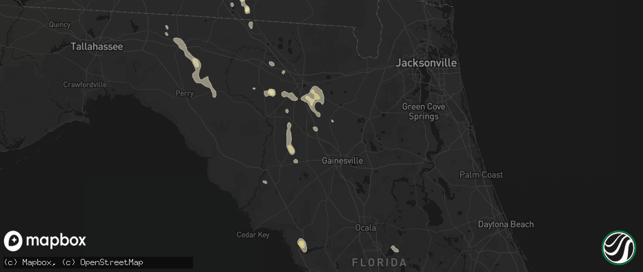 Hail map in Alachua, FL on May 17, 2026